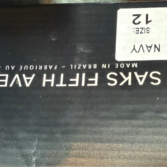 Navy Blue  Leather Sneakers - Size 12 - Picture 2 of 5